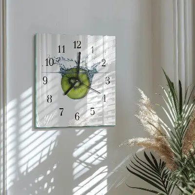 Moderne wanduhr quadratisch Kiwi