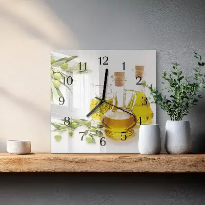 Quadratische wanduhr modern Öl