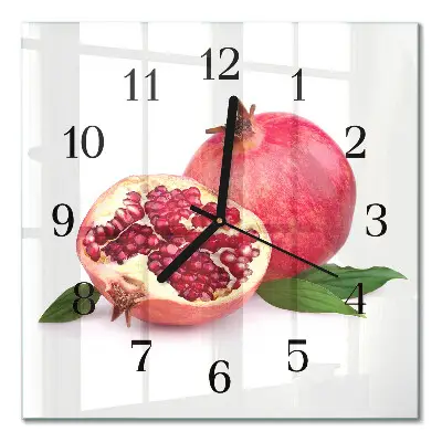 Quadratische wanduhr modern Granate