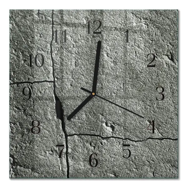 Quadratische wanduhr Naturstein