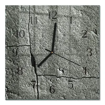 Quadratische wanduhr Naturstein