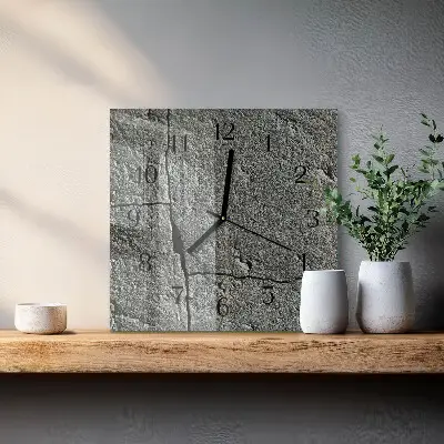 Quadratische wanduhr Naturstein