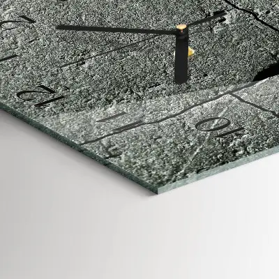Quadratische wanduhr Naturstein