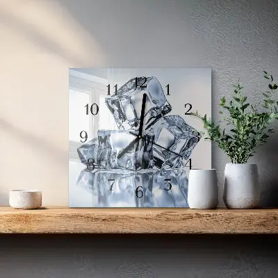Wanduhr mit motiv quadratisch Eis