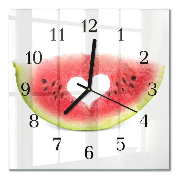 Quadratische wanduhr modern Wassermelone