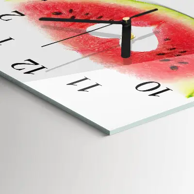 Quadratische wanduhr modern Wassermelone