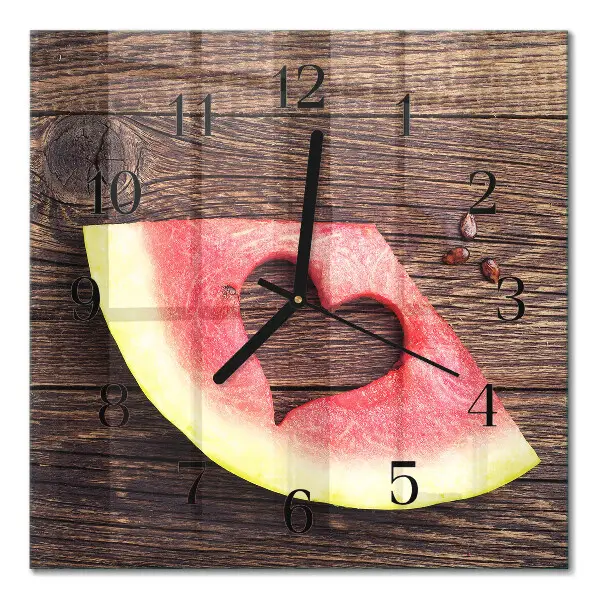 Wanduhr mit motiv quadratisch Wassermelone