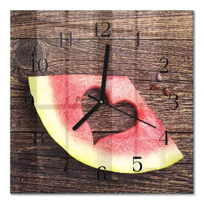 Wanduhr mit motiv quadratisch Wassermelone