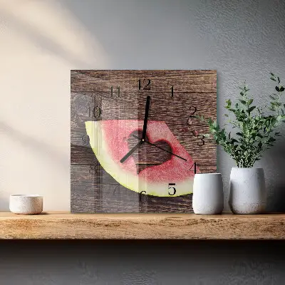 Wanduhr mit motiv quadratisch Wassermelone