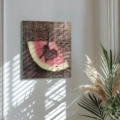 Wanduhr mit motiv quadratisch Wassermelone