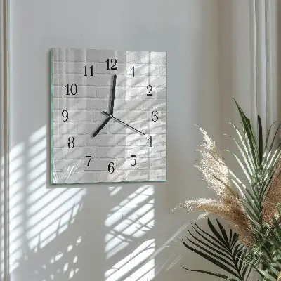 Quadratische wanduhr modern Ziegel