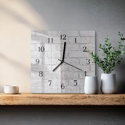 Moderne wanduhr quadratisch Ziegel