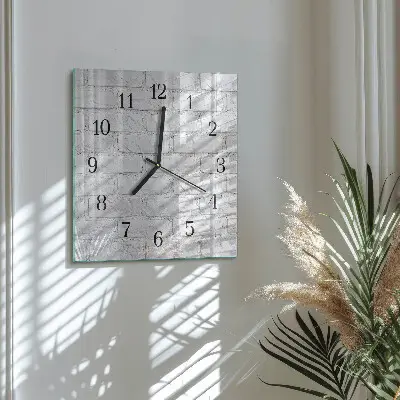 Moderne wanduhr quadratisch Ziegel