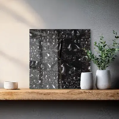 Quadratische wanduhr modern Tropfen