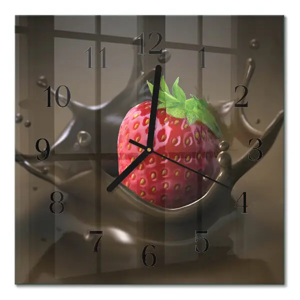 Moderne wanduhr quadratisch Schokolade