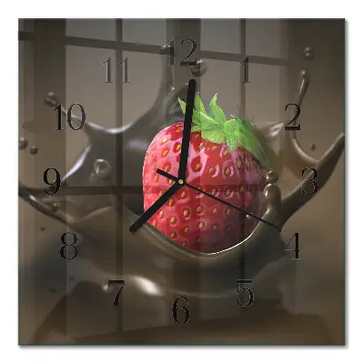 Moderne wanduhr quadratisch Schokolade