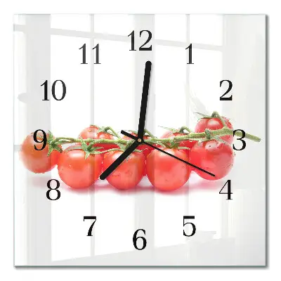 Quadratische wanduhr modern Tomaten