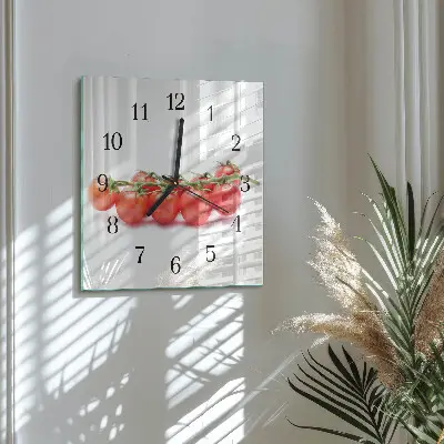 Quadratische wanduhr modern Tomaten
