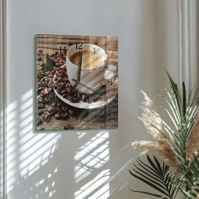 Moderne wanduhr quadratisch Kaffee