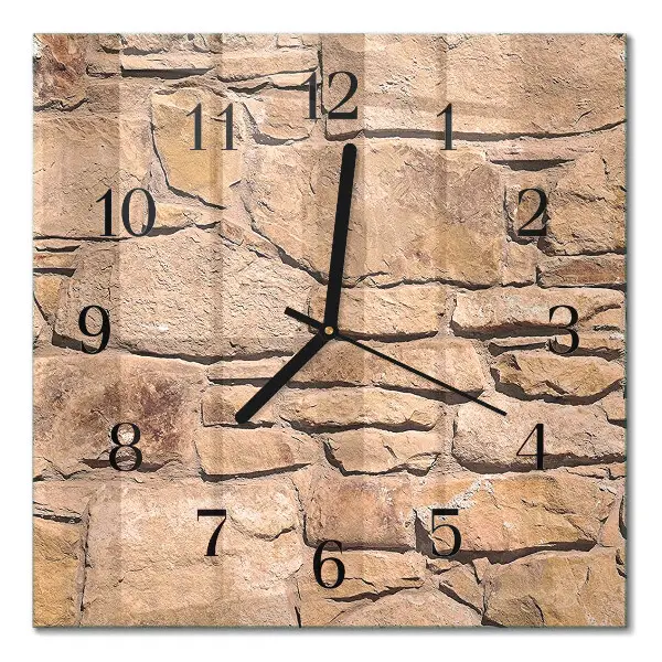 Wanduhr mit motiv quadratisch Steine
