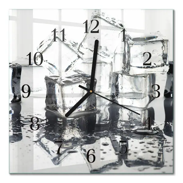 Quadratische wanduhr modern Eis
