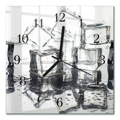 Quadratische wanduhr modern Eis