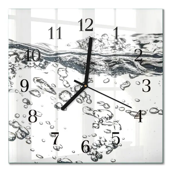 Moderne wanduhr quadratisch Wasser