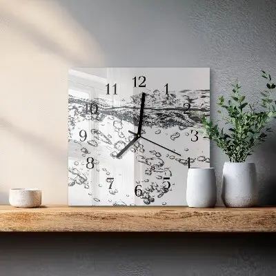 Moderne wanduhr quadratisch Wasser