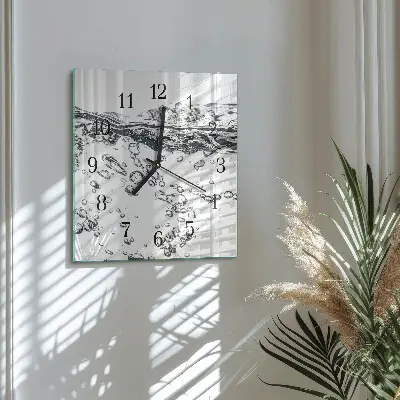 Moderne wanduhr quadratisch Wasser