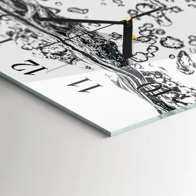 Moderne wanduhr quadratisch Wasser