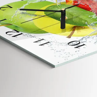 Glasuhr quadratisch Apfel