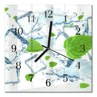 Moderne wanduhr quadratisch Eisminze