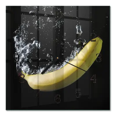 Moderne wanduhr quadratisch Banane
