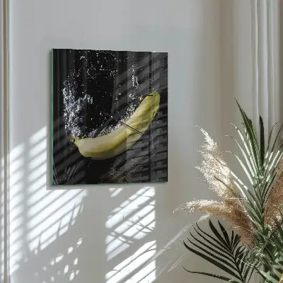 Moderne wanduhr quadratisch Banane
