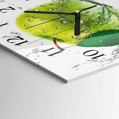 Wanduhr mit motiv quadratisch Apfel