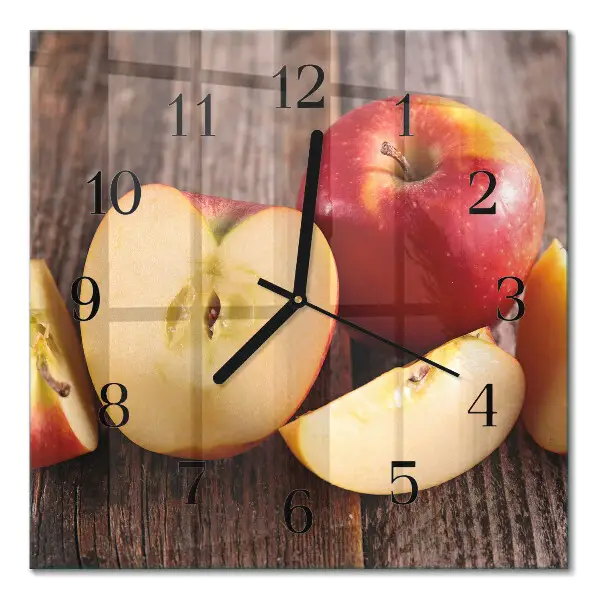 Wanduhr mit motiv quadratisch Apfel