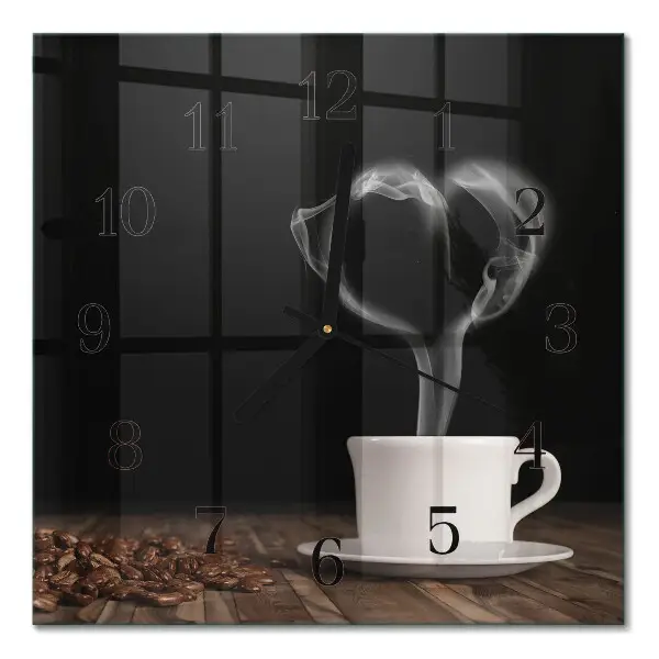 Moderne wanduhr quadratisch Kaffee