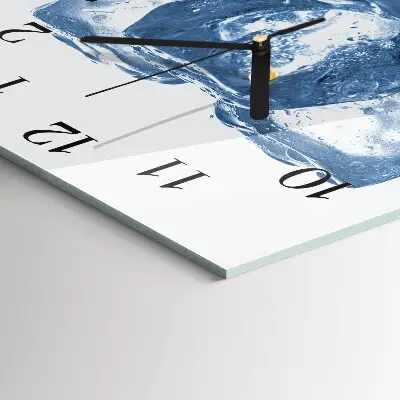 Quadratische wanduhr Eis