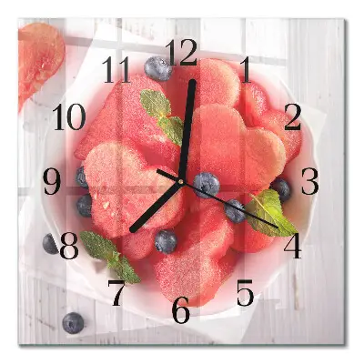 Moderne wanduhr quadratisch Wassermelonenherz