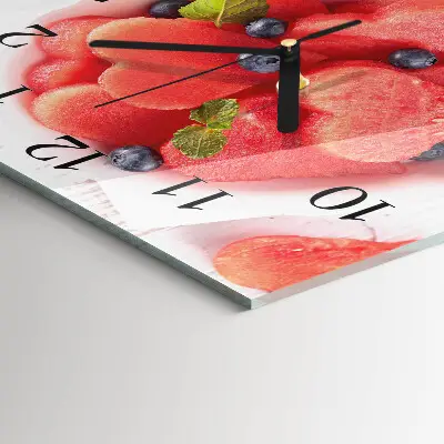 Moderne wanduhr quadratisch Wassermelonenherz