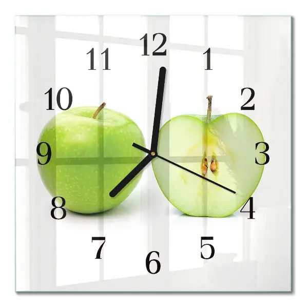 Wanduhr mit motiv quadratisch Apfel