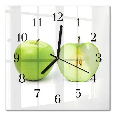 Wanduhr mit motiv quadratisch Apfel