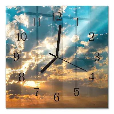 Moderne wanduhr quadratisch Himmel