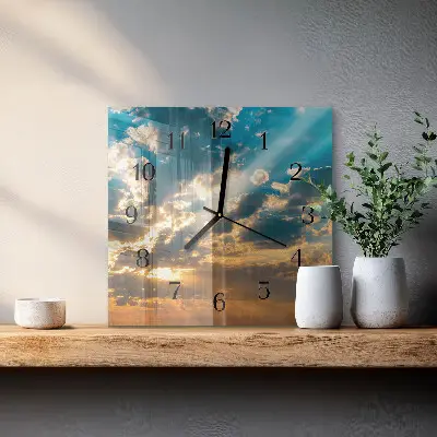Moderne wanduhr quadratisch Himmel