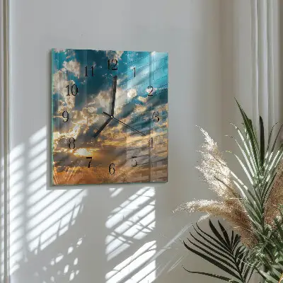 Moderne wanduhr quadratisch Himmel