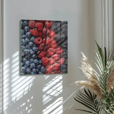Wanduhr mit motiv quadratisch Beeren
