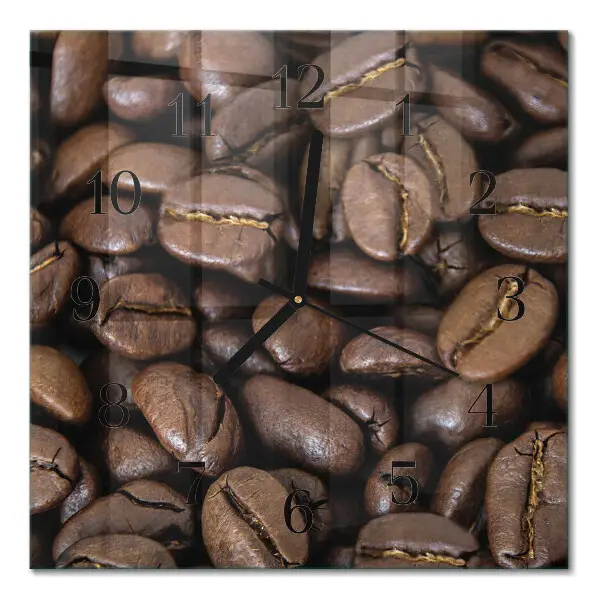 Quadratische wanduhr Kaffee