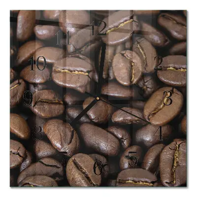 Quadratische wanduhr Kaffee