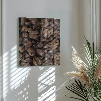 Quadratische wanduhr Kaffee