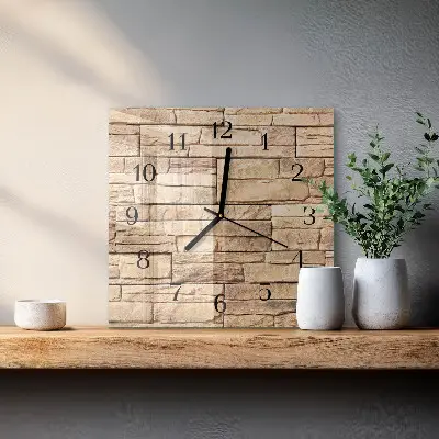 Quadratische wanduhr Klinker